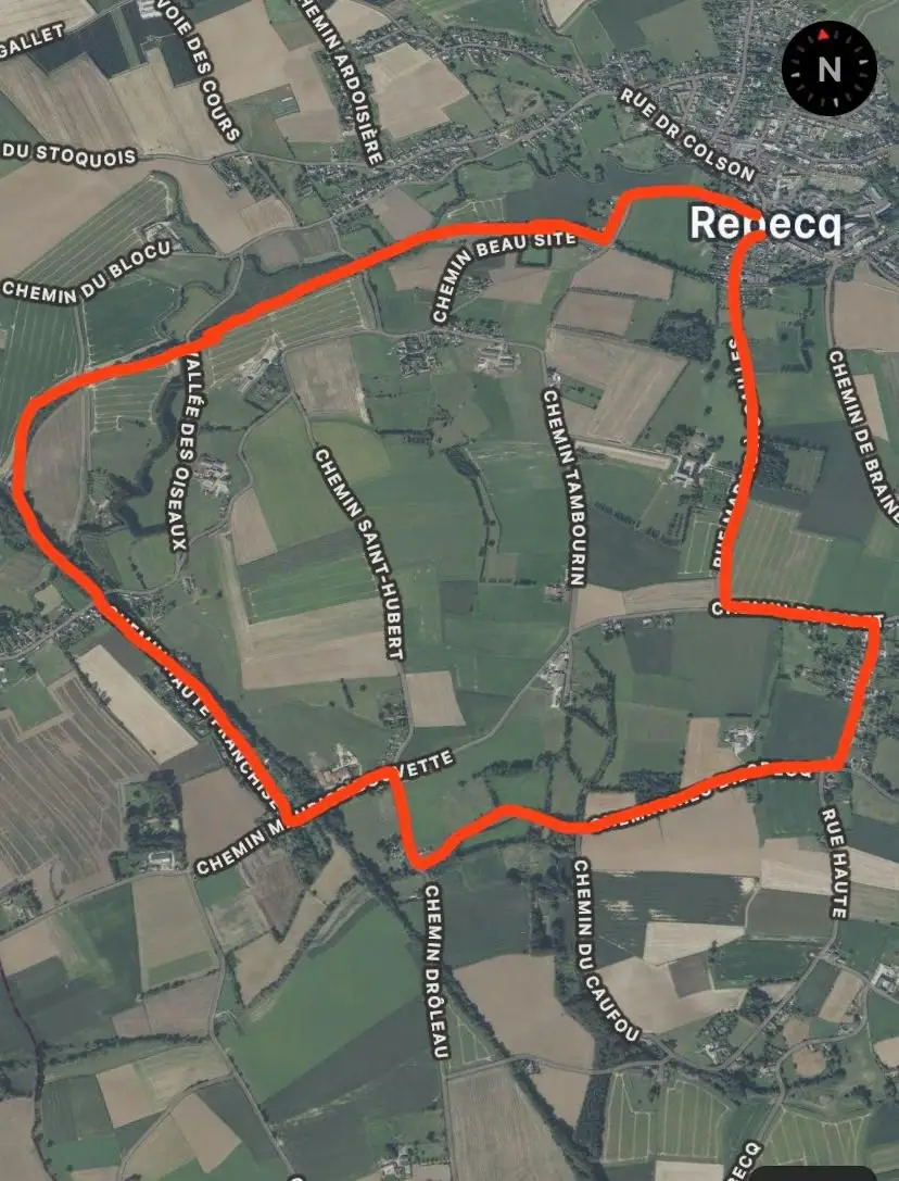 Foto 1 van de wandeling te Rebecq